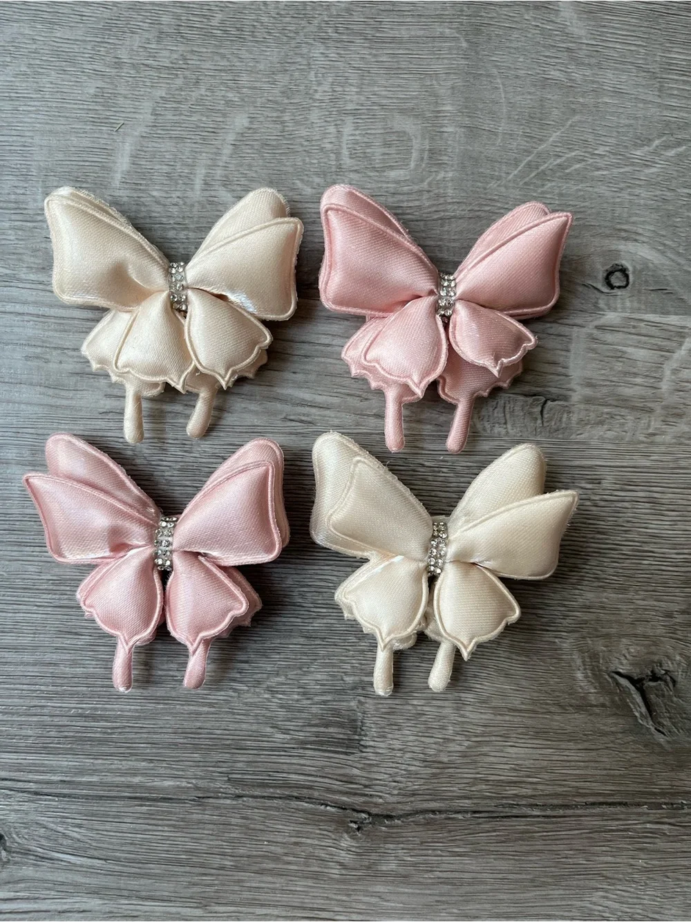 Satin Butterfly Hair Clips